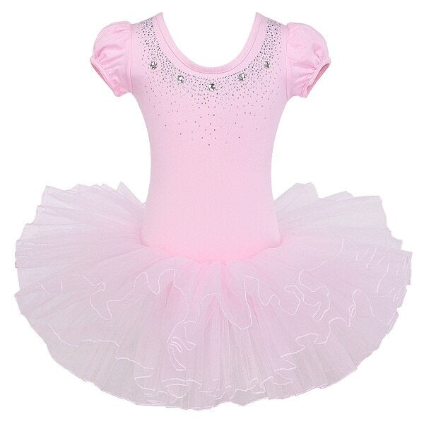 Cotton Dress for Girls Ballerina Short Sleeve