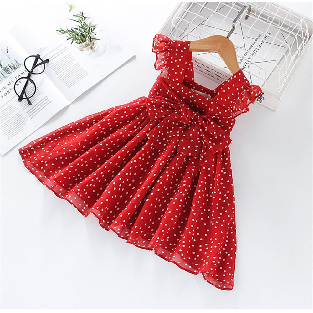 Red Bow Dress Princess Tutu Summer Dress