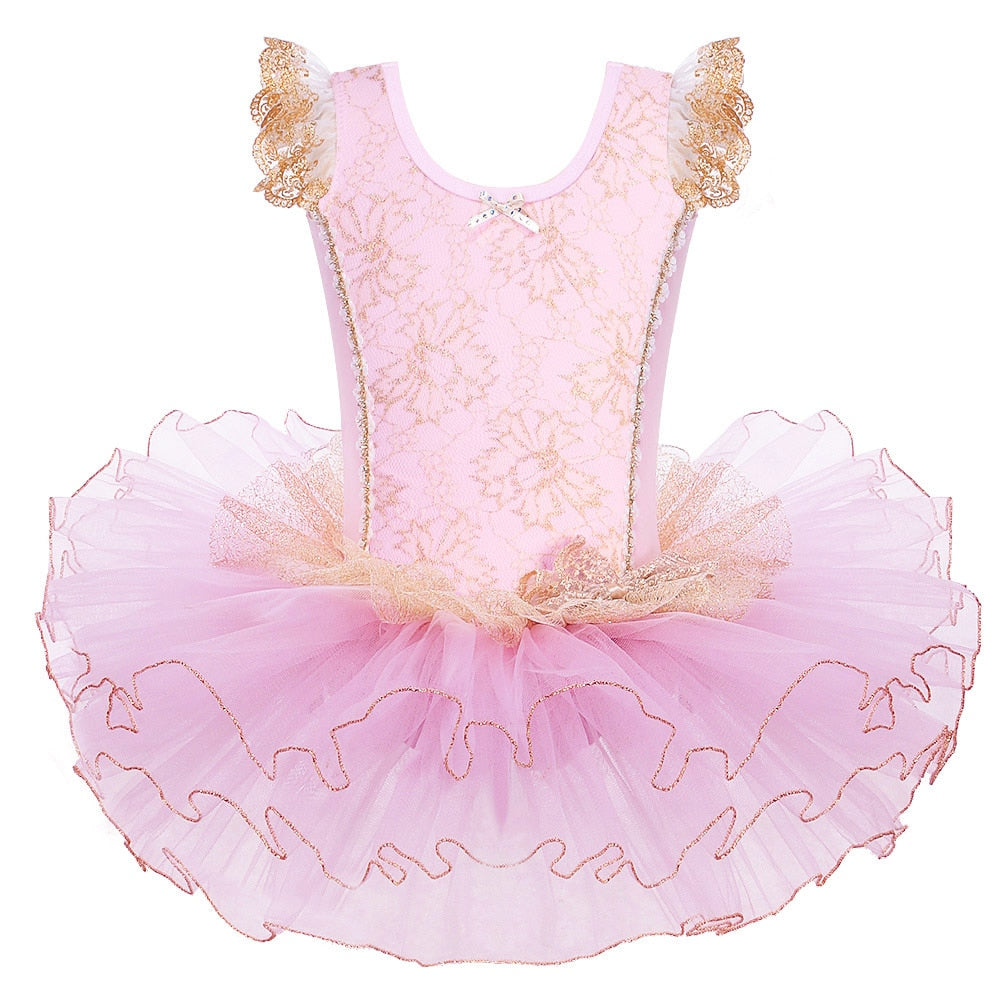 Cotton Dress for Girls Ballerina Short Sleeve