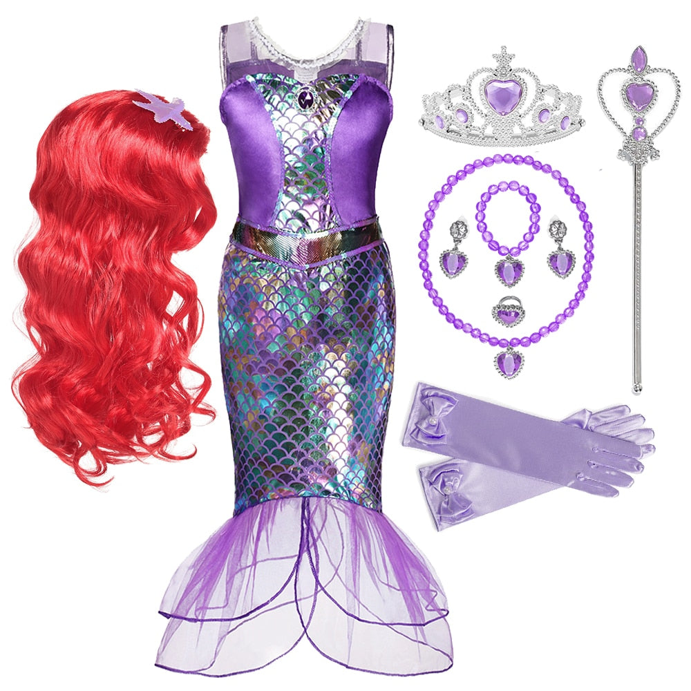 Disney Girl Princess Little Mermaid Ariel Dress