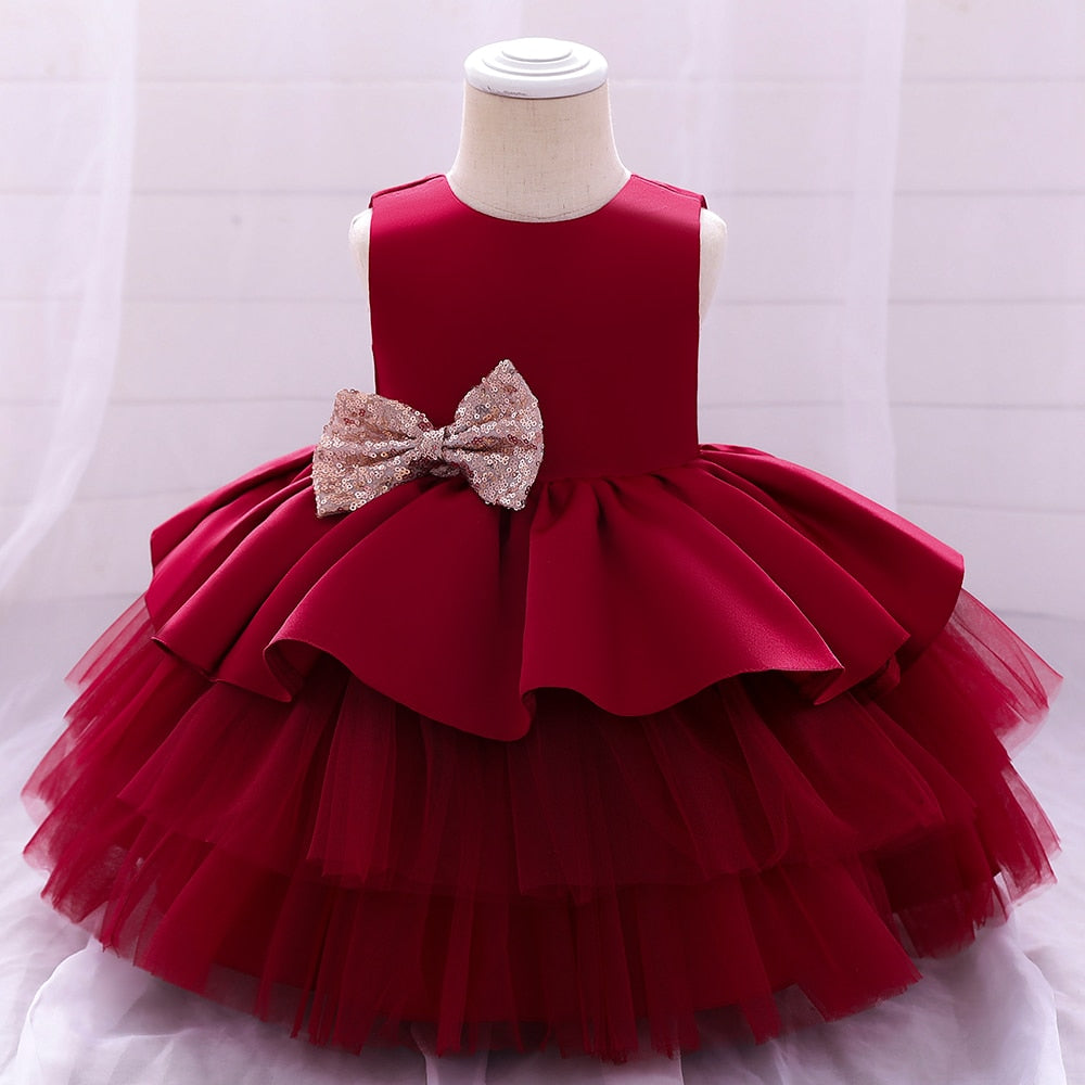 Sequin Bow Baby Girl Dress