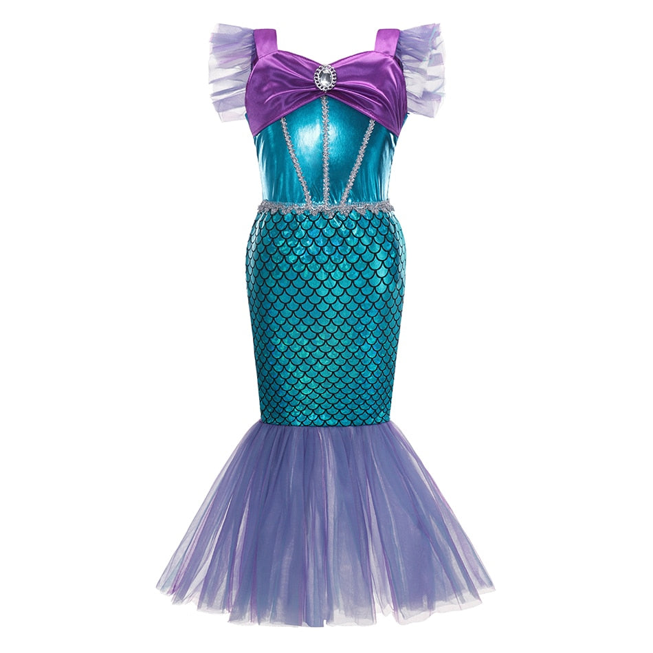 Disney Girl Princess Little Mermaid Ariel Dress