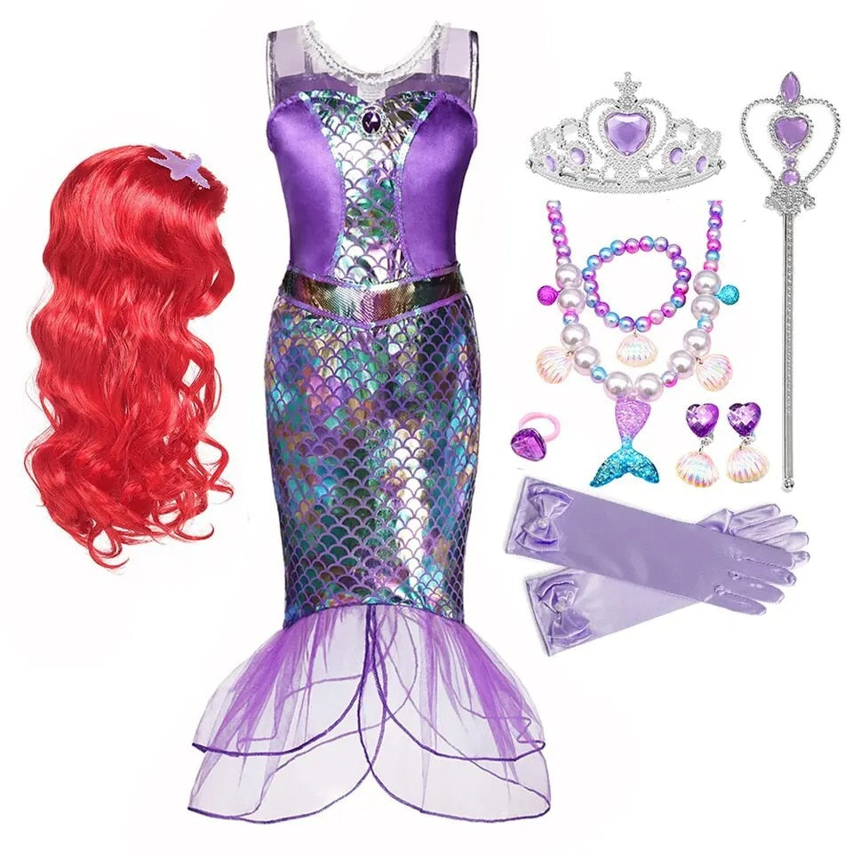 Disney Girl Princess Little Mermaid Ariel Dress