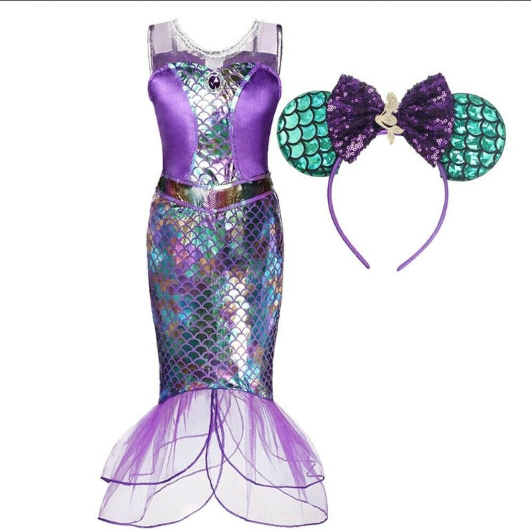 Disney Girl Princess Little Mermaid Ariel Dress