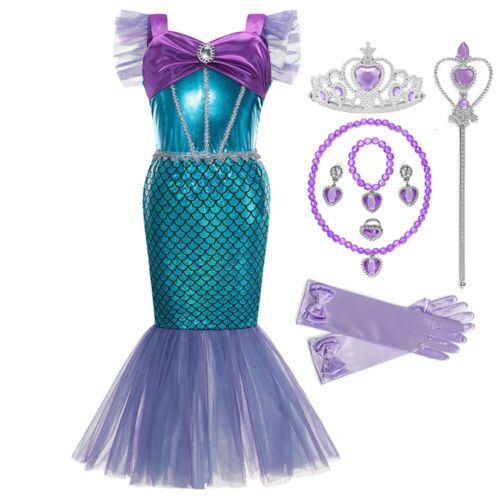 Disney Girl Princess Little Mermaid Ariel Dress