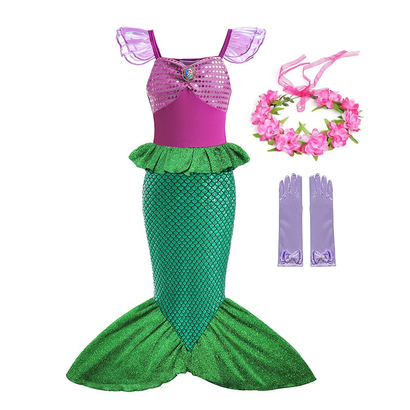 Disney Girl Princess Little Mermaid Ariel Dress