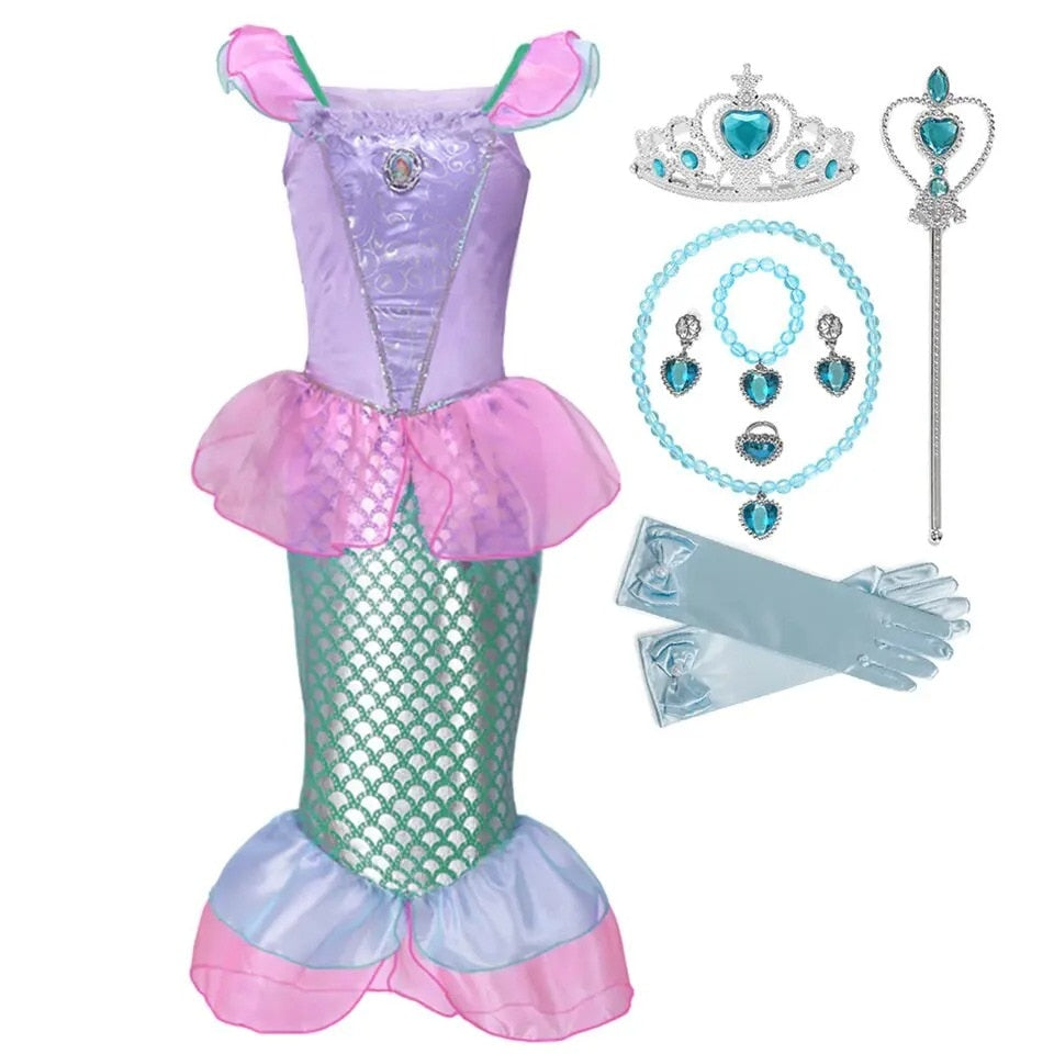 Disney Girl Princess Little Mermaid Ariel Dress