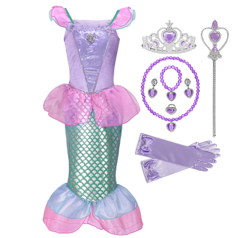 Disney Girl Princess Little Mermaid Ariel Dress