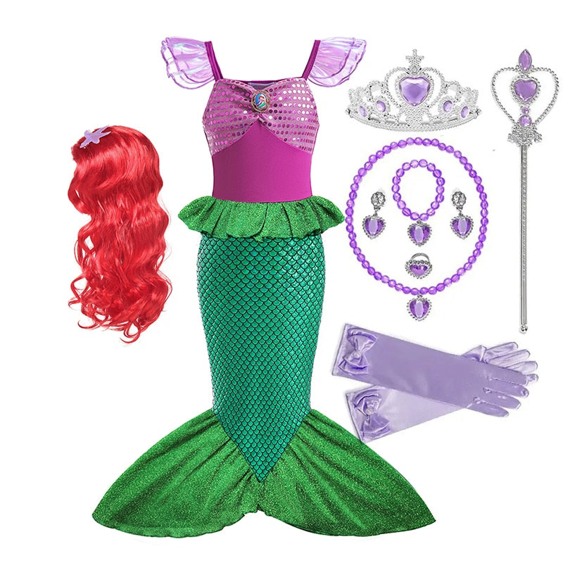 Disney Girl Princess Little Mermaid Ariel Dress