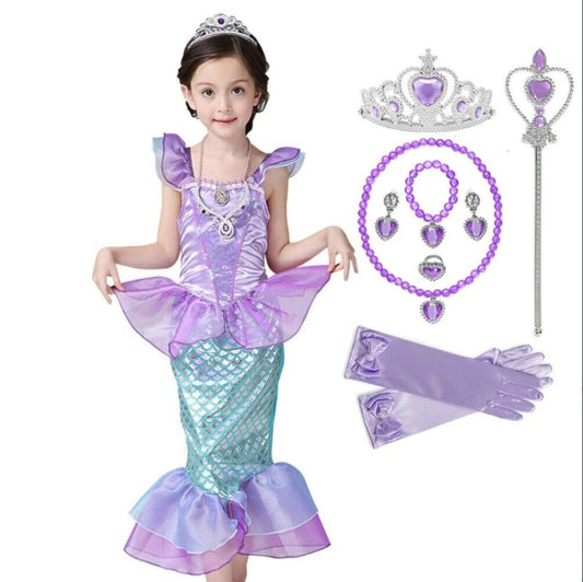 Disney Girl Princess Little Mermaid Ariel Dress