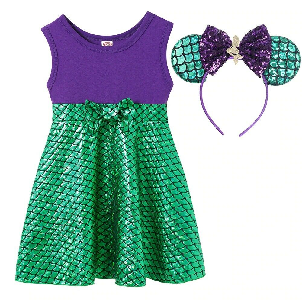 Disney Girl Princess Little Mermaid Ariel Dress