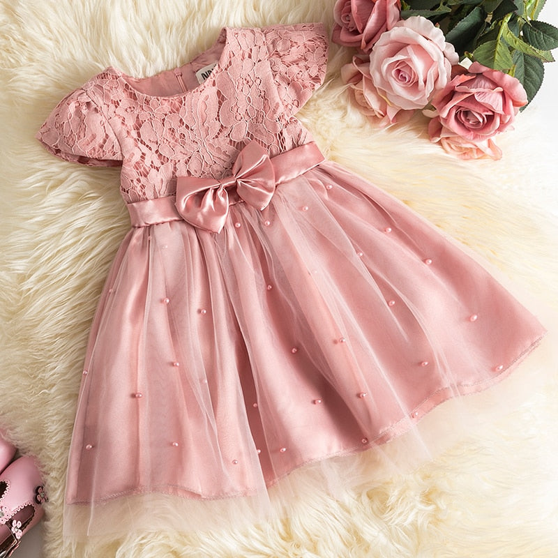 Tulle  Backless Bow Dress