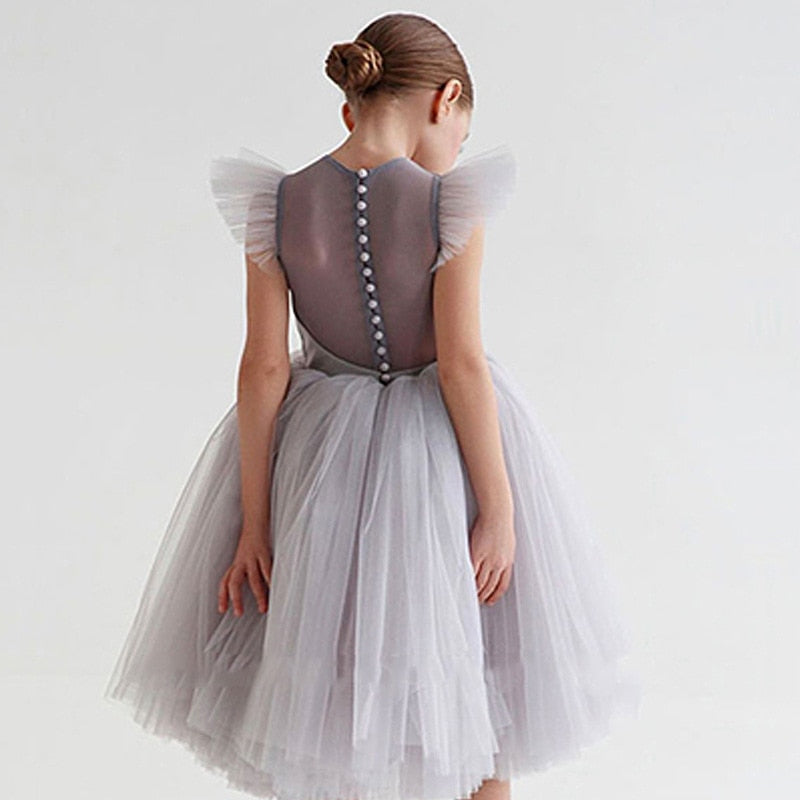 Draped Elegant Princess Long Tulle Dress