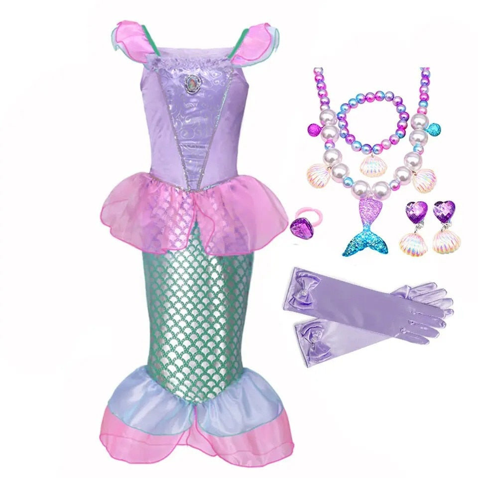 Disney Girl Princess Little Mermaid Ariel Dress