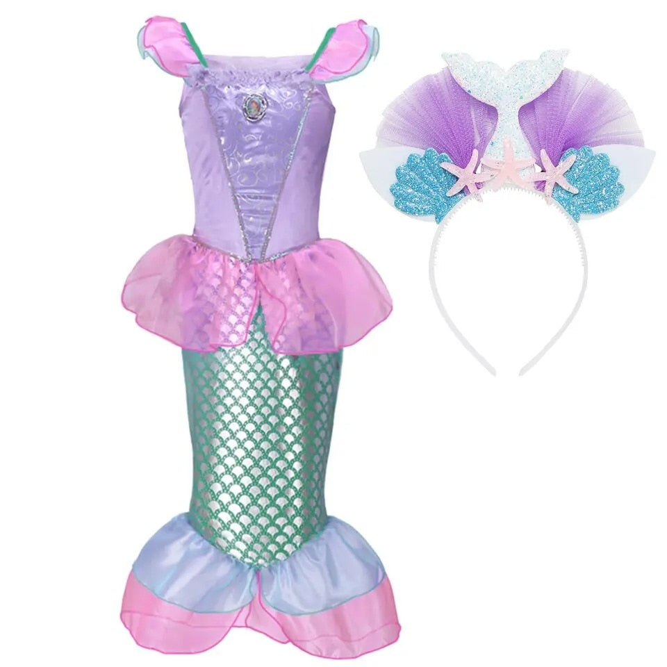 Disney Girl Princess Little Mermaid Ariel Dress