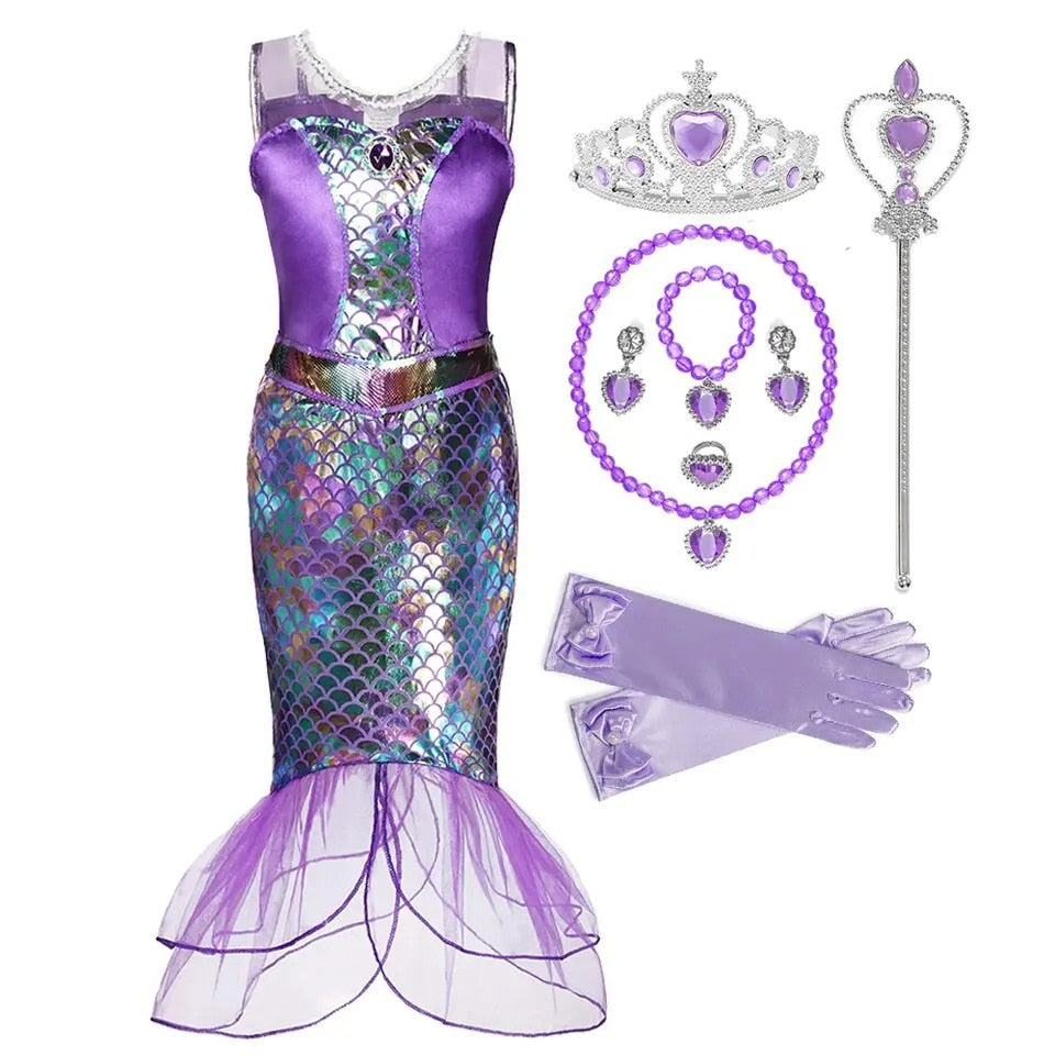 Disney Girl Princess Little Mermaid Ariel Dress