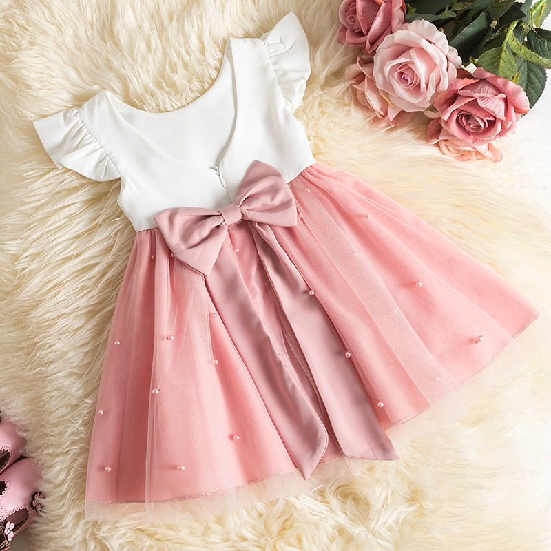 Tulle  Backless Bow Dress